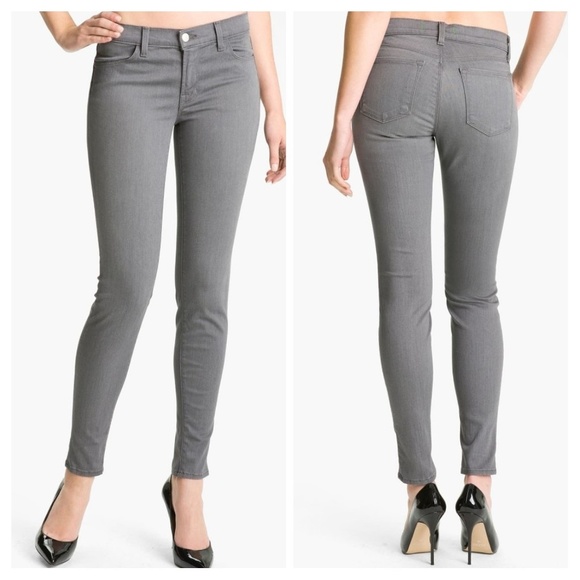J Brand Denim - J Brand Light Gray Super Skinny Gotham Jeans 29
